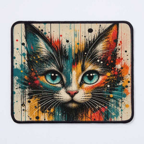 Item preview, Abstract Splash Cat Face Graphic Design | Colorful Artistic Cat Illustration Main designed and sold by ArtoryNest.