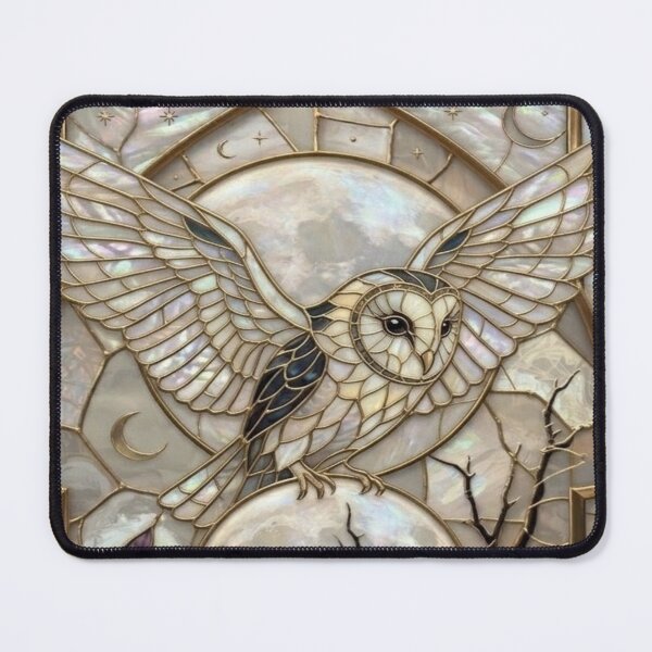 Item preview, Owl in Mother-of-Pearl and Moonlight Glass designed and sold by BriSher.