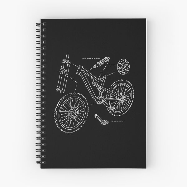 Item preview, DH bike exploded view: MTB technical sketch designed and sold by Pineapple-Tree.