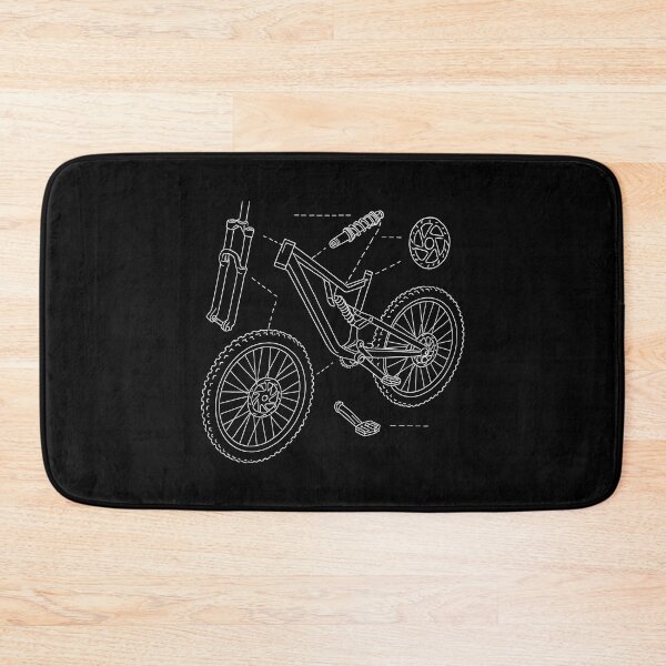 Item preview, DH bike exploded view: MTB technical sketch designed and sold by Pineapple-Tree.