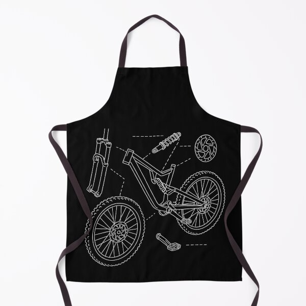 Item preview, DH bike exploded view: MTB technical sketch designed and sold by Pineapple-Tree.