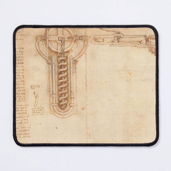Item preview, Codex Atlanticus Folio 158r by Leonardo da Vinci Automatic Flintlock Engineering Art Print designed and sold by artofuniverse.