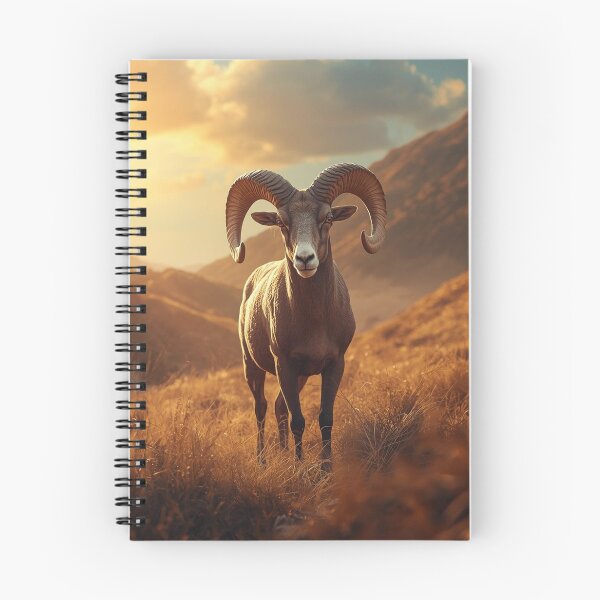 Item preview, Graceful Aries Ram Standing Warm Tones Realistic Zodiac Art designed and sold by Mustangana.