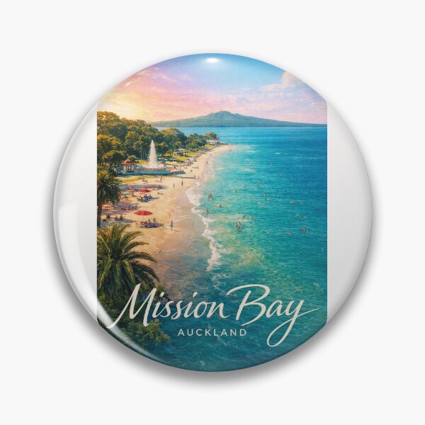 Item preview,  Mission Bay Auckland New Zealand Rangitoto Island Hauraki Gulf Coastline designed and sold by Places On Earth.