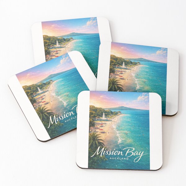 Item preview,  Mission Bay Auckland New Zealand Rangitoto Island Hauraki Gulf Coastline designed and sold by Places On Earth.