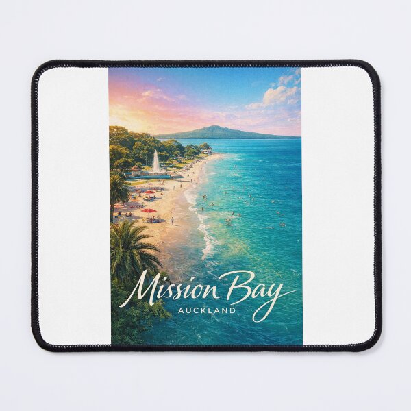 Item preview,  Mission Bay Auckland New Zealand Rangitoto Island Hauraki Gulf Coastline designed and sold by Places On Earth.
