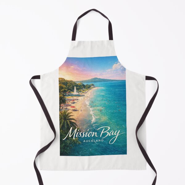 Item preview, Mission Bay Auckland New Zealand Rangitoto Island Hauraki Gulf Coastline designed and sold by Places On Earth.