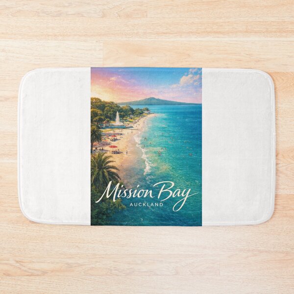 Item preview,  Mission Bay Auckland New Zealand Rangitoto Island Hauraki Gulf Coastline designed and sold by Places On Earth.