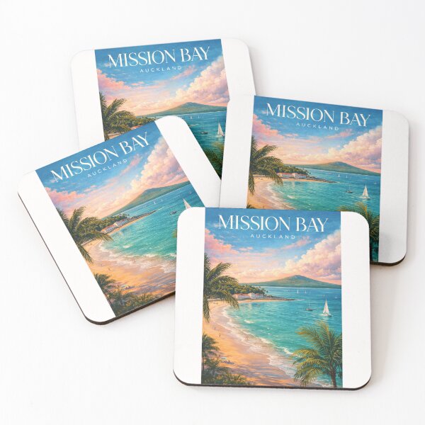 Item preview, Mission Bay Auckland New Zealand Rangitoto Island Coastal Waterfront designed and sold by Places On Earth.