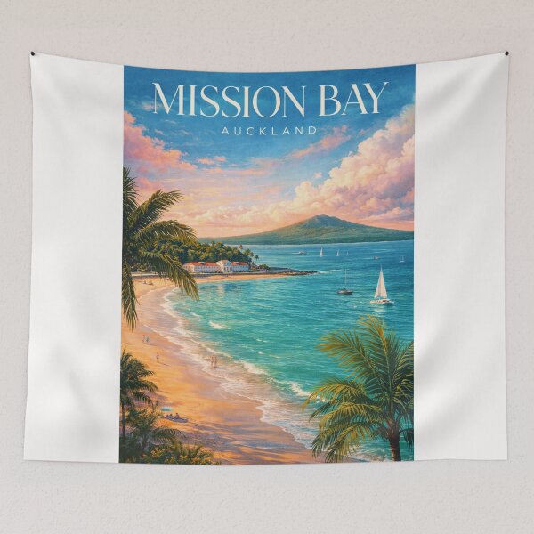 Item preview, Mission Bay Auckland New Zealand Rangitoto Island Coastal Waterfront designed and sold by Places On Earth.