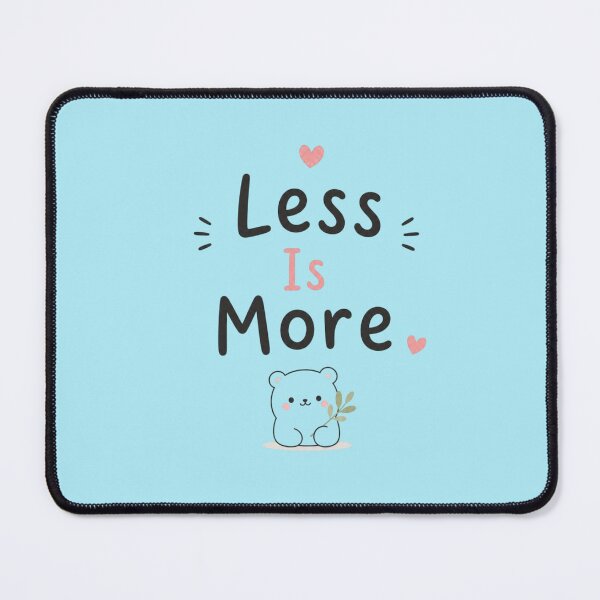Item preview, Cute Minimalist Less Is More Quote Design | Aesthetic Bear Illustration | Simple White Background Typography Art designed and sold by Sanika arts .