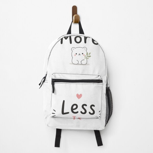 Item preview, Cute Minimalist Less Is More Quote Design | Aesthetic Bear Illustration | Simple White Background Typography Art designed and sold by Sanika arts .