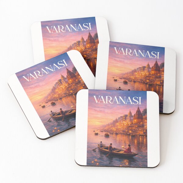 Item preview, Varanasi Uttar Pradesh India Ganges River Ghats Evening Aarti Scene designed and sold by Places On Earth.