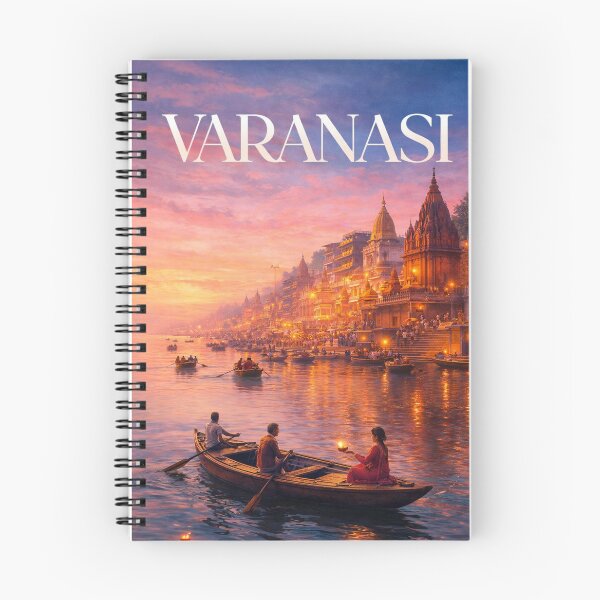 Item preview, Varanasi Uttar Pradesh India Ganges River Ghats Evening Aarti Scene designed and sold by Places On Earth.