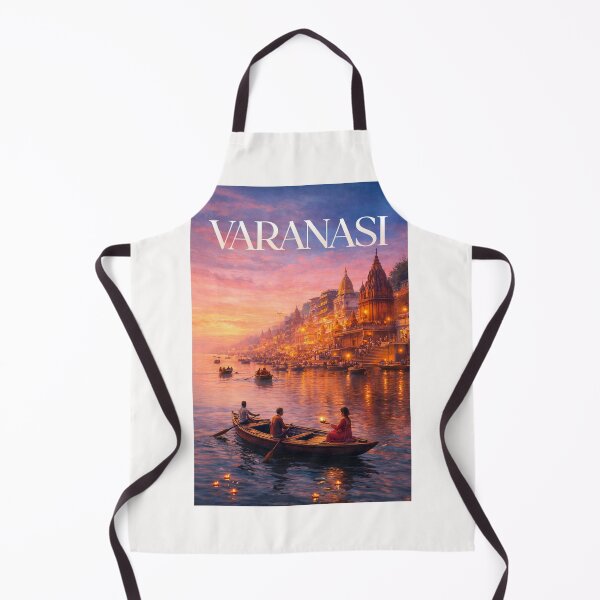 Item preview, Varanasi Uttar Pradesh India Ganges River Ghats Evening Aarti Scene designed and sold by Places On Earth.
