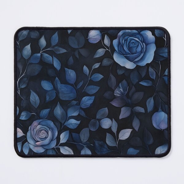 Item preview, Vintage Romantic Watercolor Midnight Floral Blue Roses designed and sold by GrinGalore.