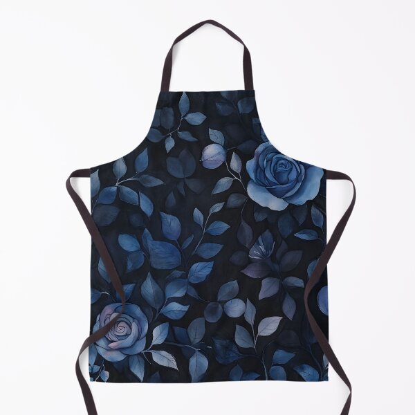 Item preview, Vintage Romantic Watercolor Midnight Floral Blue Roses designed and sold by GrinGalore.