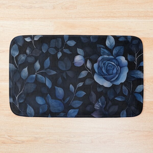 Item preview, Vintage Romantic Watercolor Midnight Floral Blue Roses  designed and sold by GrinGalore.