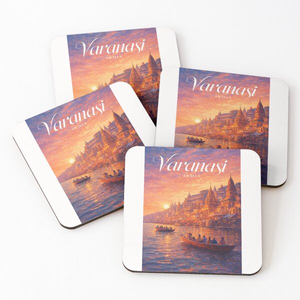 Item preview, Varanasi Uttar Pradesh India Ganges River Sunrise Ghats and Temples designed and sold by Places On Earth.