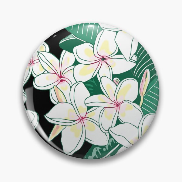 Item preview, Cascade of Plumeria Blossoms on black designed and sold by Linda Maliuana.