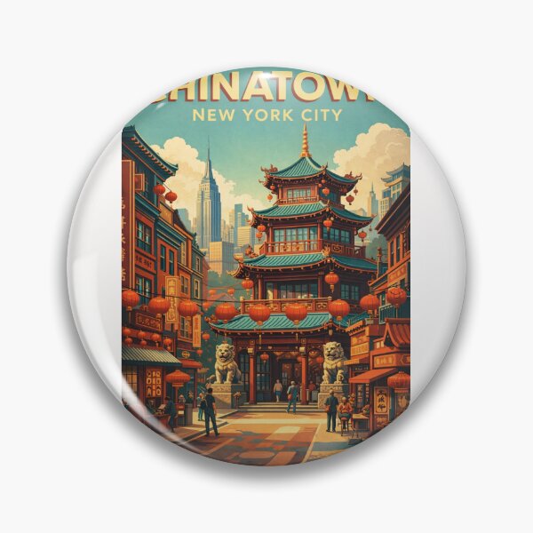 Item preview, Chinatown Manhattan New York City Pagoda Architecture Urban Street designed and sold by Places On Earth.