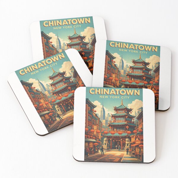Item preview, Chinatown Manhattan New York City Pagoda Architecture Urban Street designed and sold by Places On Earth.