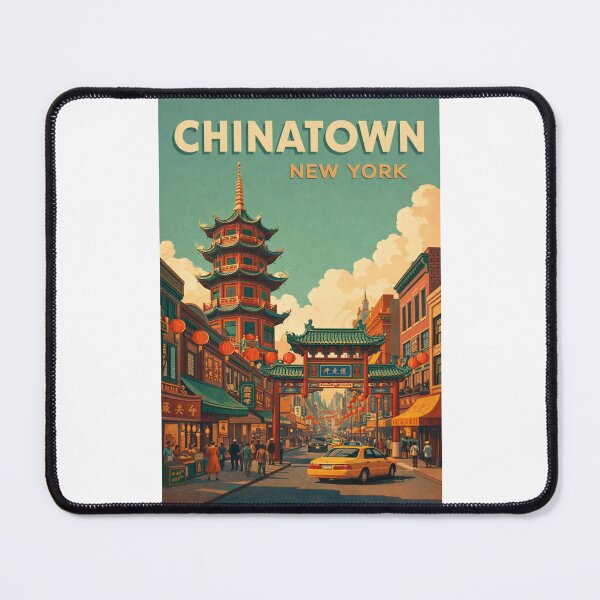 Item preview, Chinatown New York City Manhattan Canal Street Pagoda Gate Urban Scene designed and sold by Places On Earth.