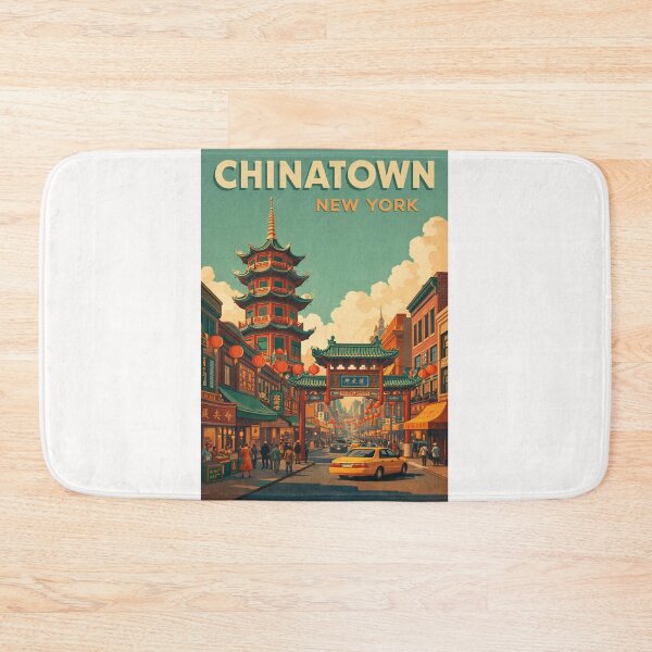Item preview, Chinatown New York City Manhattan Canal Street Pagoda Gate Urban Scene designed and sold by Places On Earth.