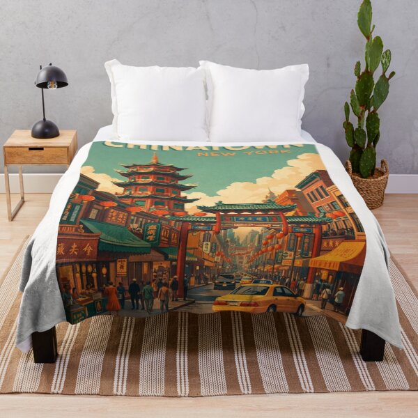 Item preview, Chinatown New York City Manhattan Canal Street Pagoda Gate Urban Scene designed and sold by Places On Earth.