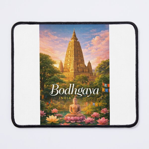 Item preview, Bodh Gaya Bihar India Mahabodhi Temple Buddhist Heritage Sacred Site designed and sold by Places On Earth.