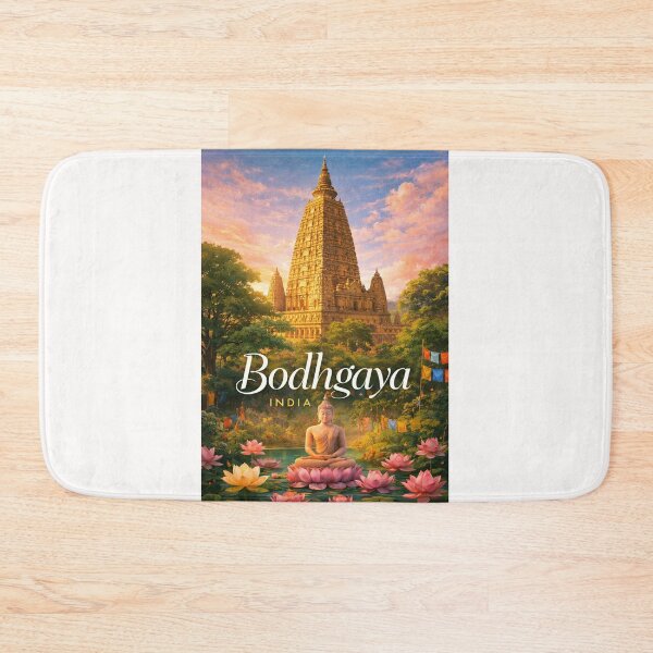 Item preview, Bodh Gaya Bihar India Mahabodhi Temple Buddhist Heritage Sacred Site designed and sold by Places On Earth.
