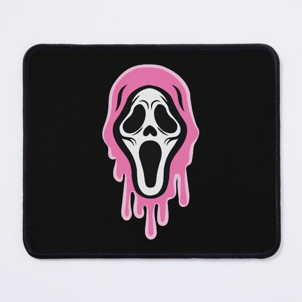 Item preview, Melting Pink Ghost face Mask Creepy Cute Horror Art designed and sold by BrownHorse90s.