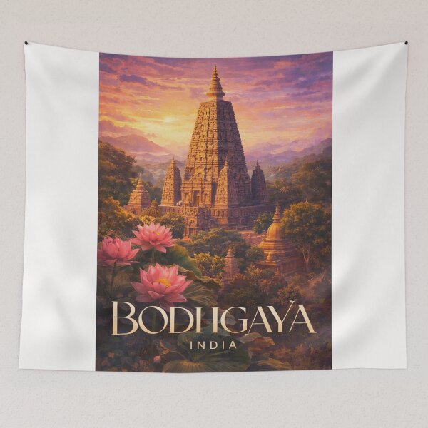 Item preview, Bodh Gaya Bihar India Mahabodhi Temple Bodhi Tree Buddhist Pilgrimage designed and sold by Places On Earth.