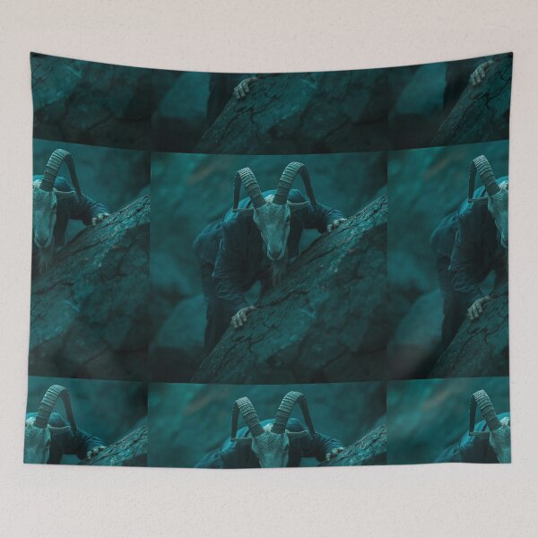 Item preview, Stealthy Capricorn Stalking Cold Tones Realistic Zodiac Art designed and sold by Mustangana.