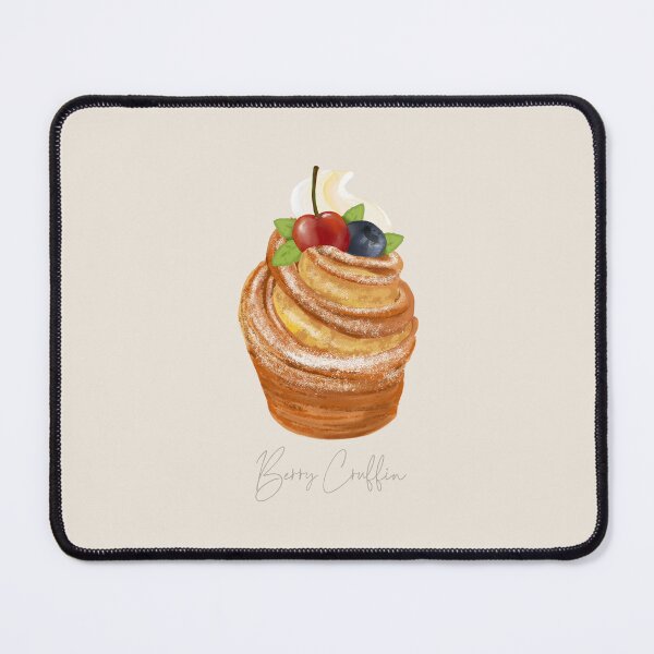 Item preview, Berry Cruffin Illustration – Cherry & Blueberry Dessert Pastry Art, Cute Bakery Food Drawing, Cruffin Sticker designed and sold by simplepaperplan.