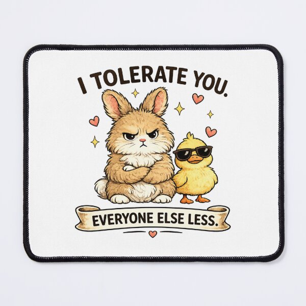 Item preview, Funny Best Friend Gift Bunny Duck Tolerate Humor designed and sold by Gentlestate.