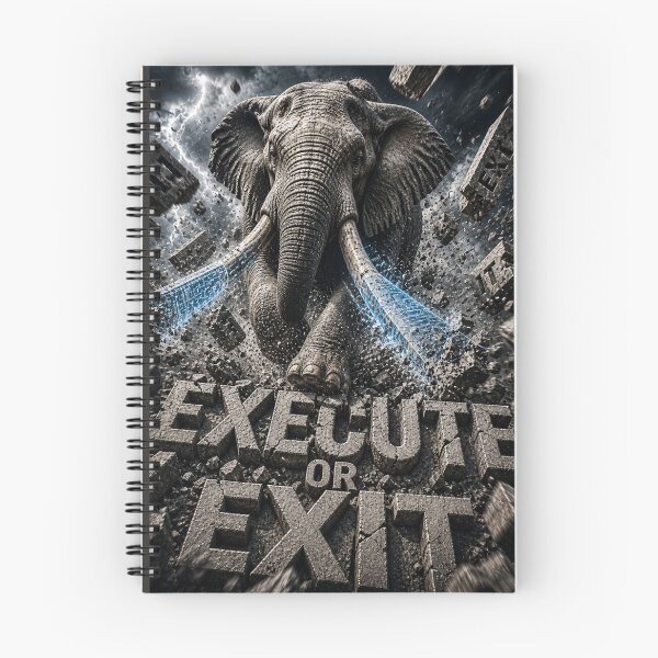 Item preview, Founder Execute Exit Elephant Industrial Brutalist Canvas Art designed and sold by SavannaStrikes.