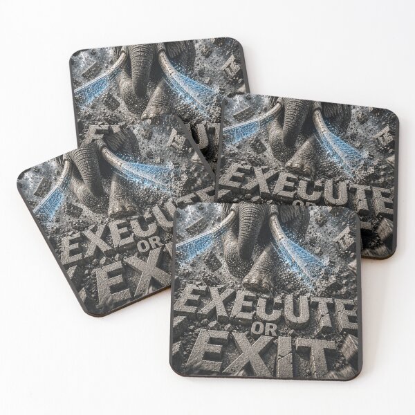 Item preview, Founder Execute Exit Elephant Industrial Brutalist Canvas Art designed and sold by SavannaStrikes.