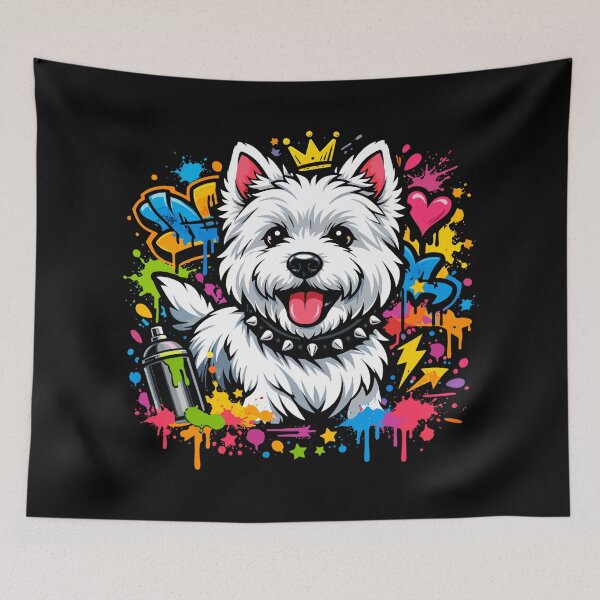 Item preview, Westie Graffiti Design – Colorful Street Art designed and sold by Pineapple-Tree.