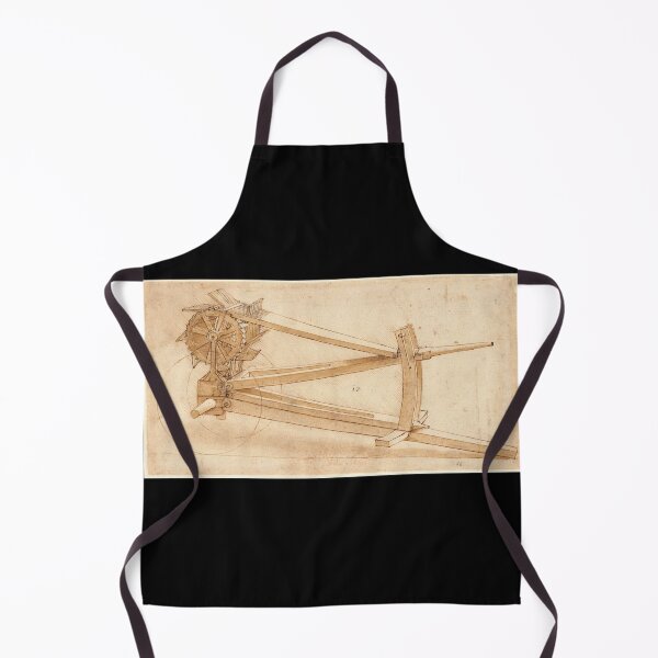 Item preview, Codex Atlanticus Folio 16r by Leonardo da Vinci Mechanical Invention Drawing Art Print designed and sold by artofuniverse.