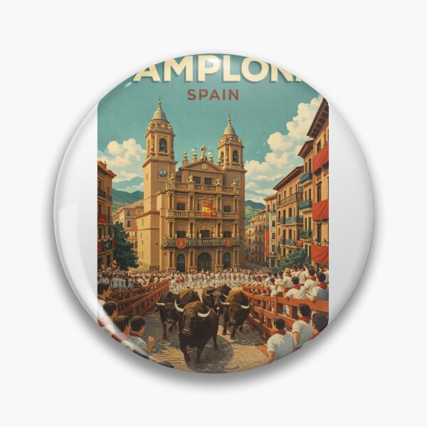 Item preview, Pamplona Navarre Spain San Fermin Festival Plaza del Ayuntamiento designed and sold by Aryabek.