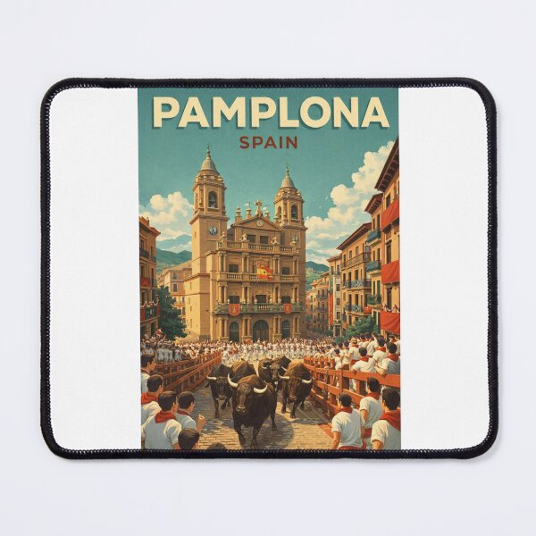 Item preview, Pamplona Navarre Spain San Fermin Festival Plaza del Ayuntamiento designed and sold by Aryabek.