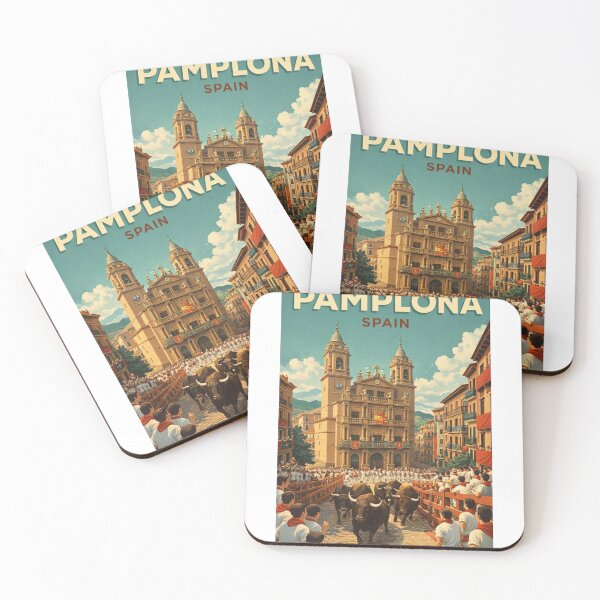 Item preview, Pamplona Navarre Spain San Fermin Festival Plaza del Ayuntamiento designed and sold by Aryabek.