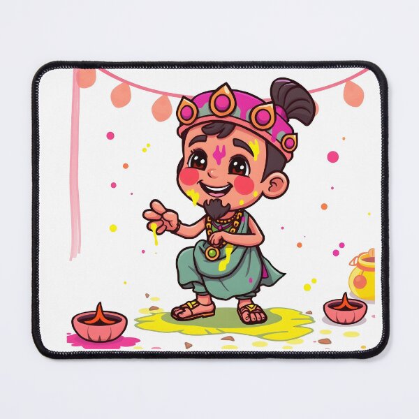 Item preview, Holi Pink Crown Child Sticker designed and sold by Teewave-Ashish.