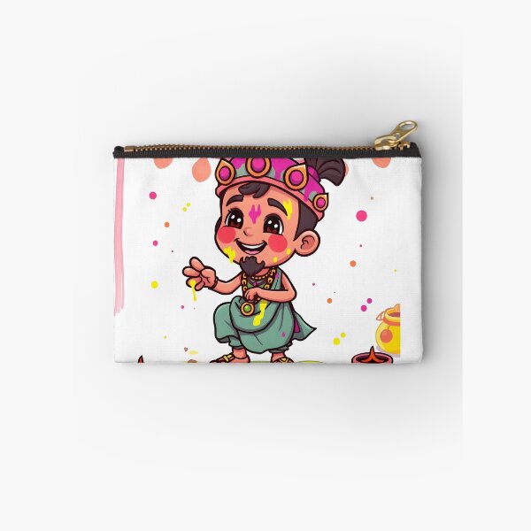 Item preview, Holi Pink Crown Child Sticker   designed and sold by Teewave-Ashish.