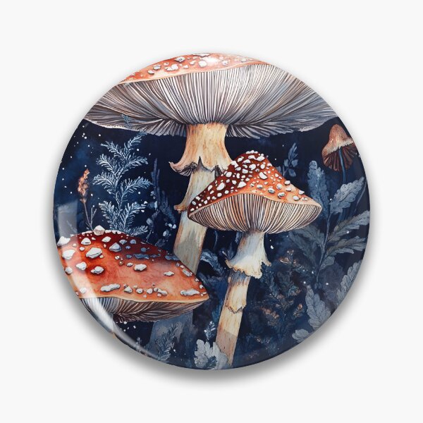 Item preview, Midnight Blue Amanita Muscaria Mushroom Fungi Pattern designed and sold by GrinGalore.