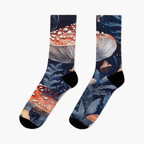 Item preview, Midnight Blue Amanita Muscaria Mushroom Fungi Pattern designed and sold by GrinGalore.