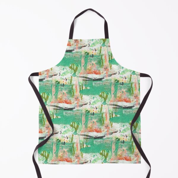 Item preview, Textured Painterly Abstract in Green and Peach designed and sold by Artistestella.