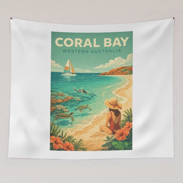 Item preview, Coral Bay Western Australia Ningaloo Coast Exmouth Gulf Marine Life designed and sold by Aryabek.