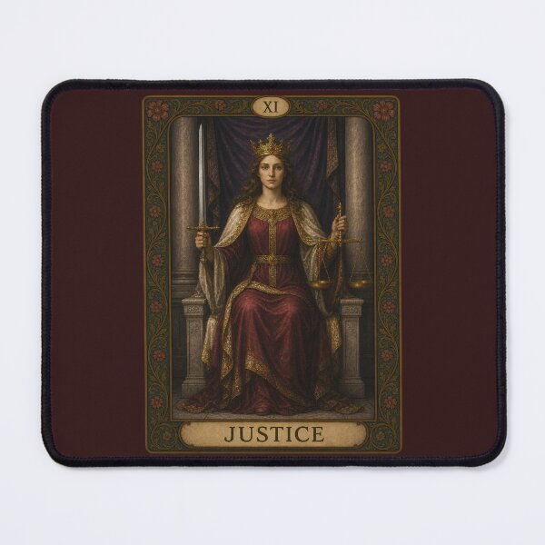 Item preview, Justice Tarot Card XI Art Nouveau Illustration designed and sold by FabcoDesign.